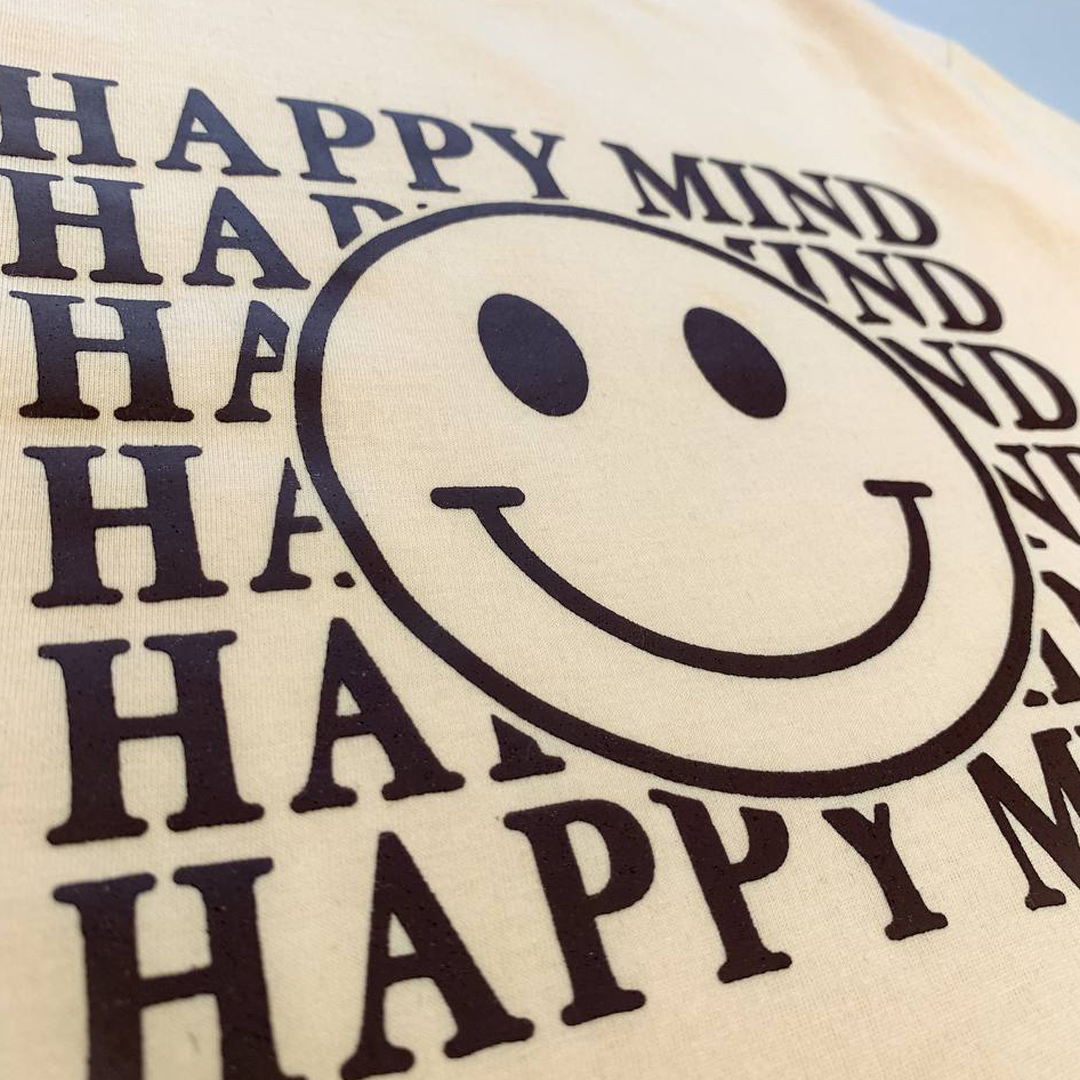 ست کراپ شلوار با چاپ HAPPY MIND