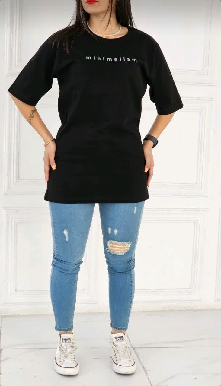تیشرت لانگ طرح minimalism