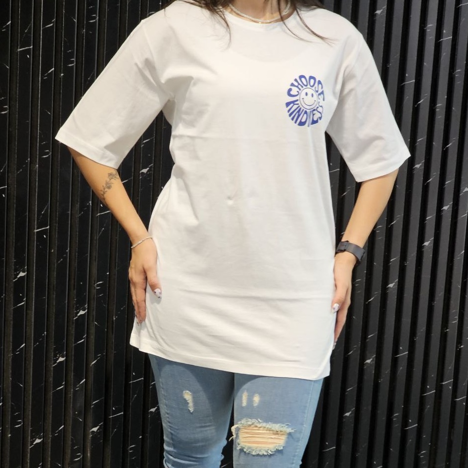 تیشرت لانگ چاپchoose kindness