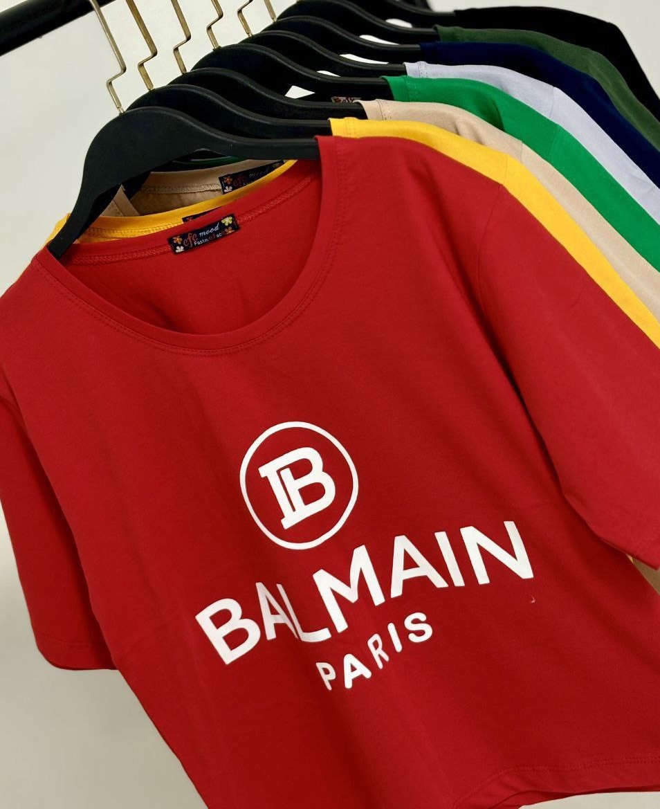 کراپ شلوارک طرح BALMAIN
