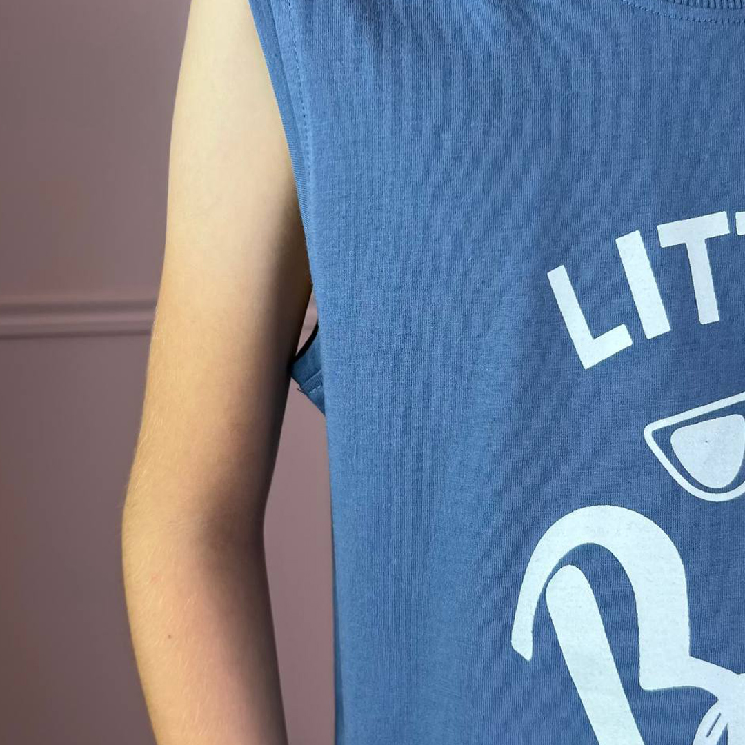 تاپ شلوارک با طرح عینک و چاپ LITTLE Boy