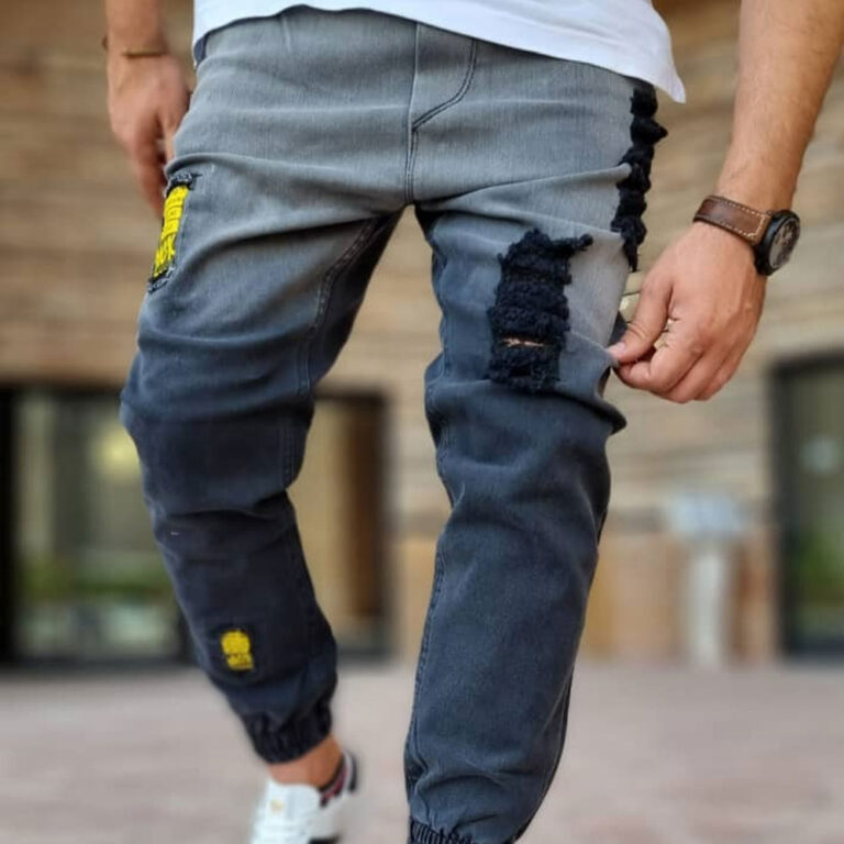 شلوار جین زاپ دار مردانه دو رنگ