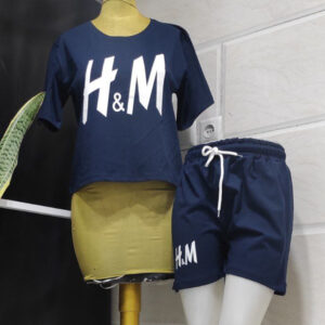 ست کراپ شرتک طرح H&M